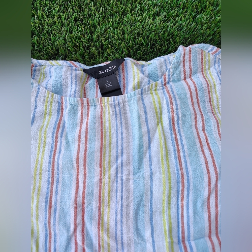 Ali Miles Pastel Striped Top - Picture 4 of 4